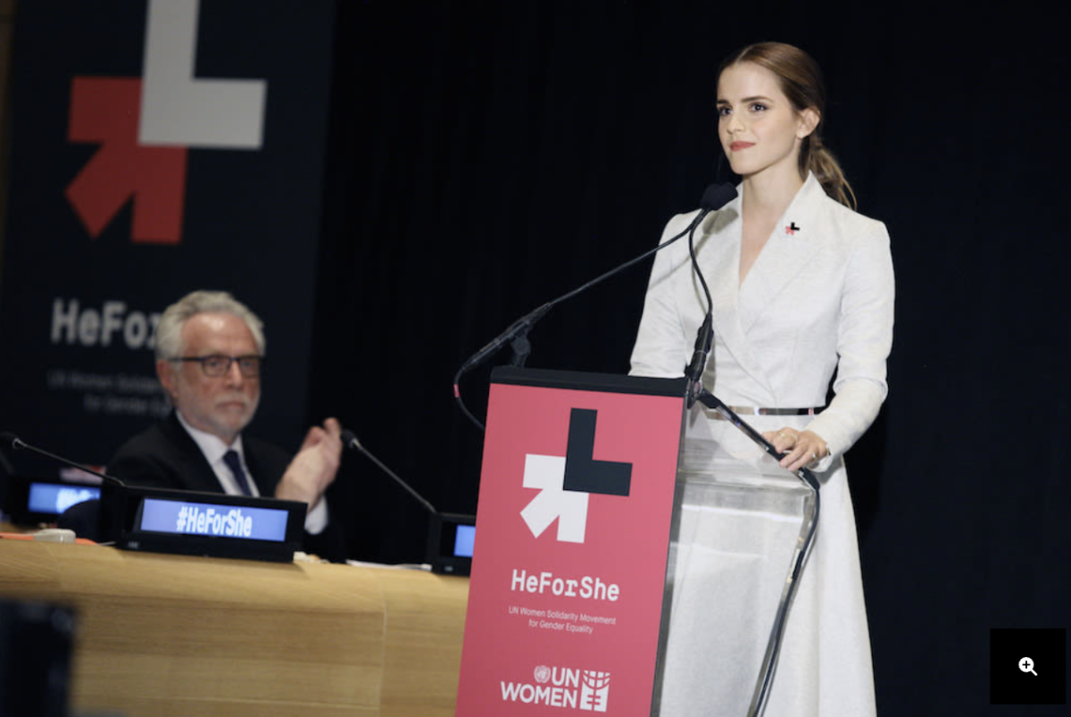 Emma Watson at the HeForShe Campaign. 
